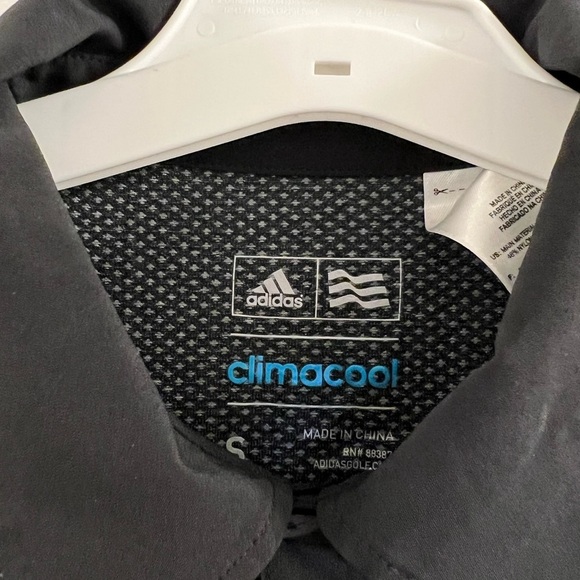 Adidas Climacool Polyester Solid Golf Polo Shirt Gray (w2) - Picture 4 of 9